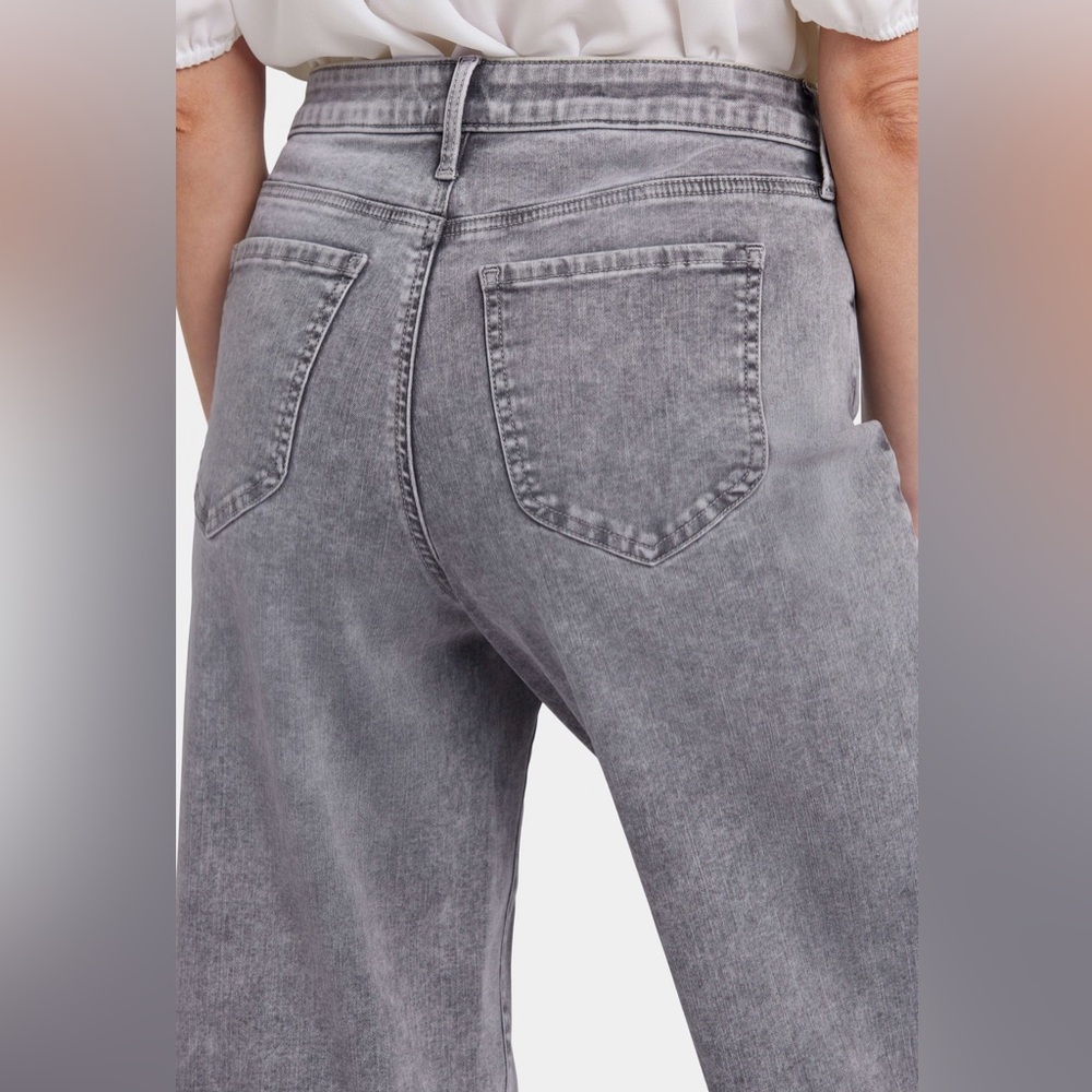 NYDJ Jemma Barrel High Rise Jeans Grey Premium Stretch Denim Women’s Size 10 - Picture 3 of 10